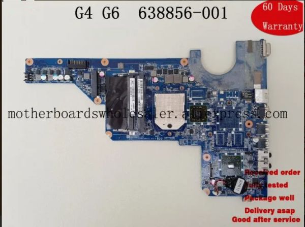 Carte du système pour ordinateur portable pour la carte mère pour HP Pavilion G4 G6 Ordinateur Motorard Board Mondard 638856001 DA0R22MB6D0