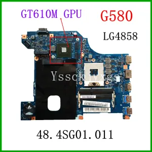Carte mère LG4858 MB / 112521 / 48.4SG01.011 Carte mère d'ordinateur portable pour Lenovo G580 15,6 pouces Carte principale SLJ8E DDR3 avec GT610 GPU