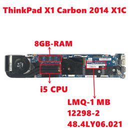 Carte mère LMQ1 MB 122982 Boîte principale pour Lenovo ThinkPad X1 Carbon 2014 X1C ordinateur portable Motorard 48.4LY06.021 avec i5 CPU 8GBRAM 100% Test