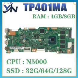 Carte-manche de la carte mère TP401MA TP401MAS TP401MARB TP401MAR R406MA J401MA PATOP MERTOBLE N4000 / N5000 4GB / 8GBRAM SSD32G / 64G / 128G