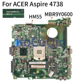 Moederbord MBR9Y0600 voor Acer Aspire 4738 4738G 4738Z 4738ZG DA0ZQ9MB6C0 HM55 Laptop Motherboard PGA989 Mainboard DDR3