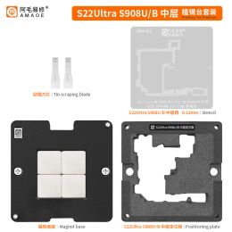 Moederbord middelste laag bga reballing stencil platform voor samsung s21 sm-g991u/0/w/d-s g998u/w/0/d s22u s908u s23 ultra s918