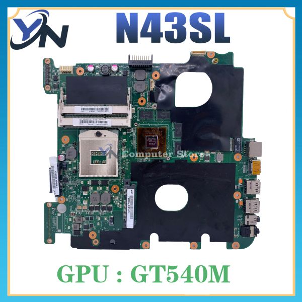 Carte mère N43S Boîte principale pour ASUS N43SL N43SN N43SM ordinateur portable Motherboard HM65 GT540M principale Test 100% OK