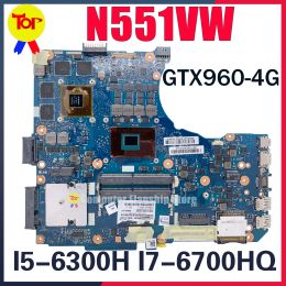 Moederbord N551VW laptop moederbord voor ASUS G551VW N551V G551V GL551V FX51V FX51VW Mainboard I56300H I76700H GTX960M4G/2G 100% Werkt