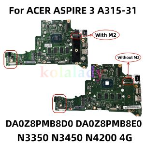 Carte mère nbshx11002 nb.shx11.002 pour Acer aspire 3 A31531 ordinateur portable carte mère DA0Z8PMB8E0 DA0Z8PMB8D0 W / N3350 N3450 N4200 4GRAM 64GSSDD