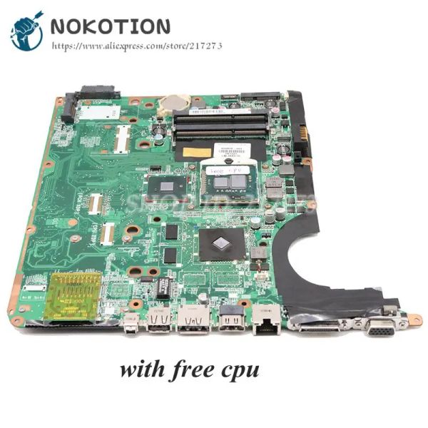 Nokotion de la carte mère 580976001 600816001 DA0UP6MB6F0 pour HP Pavilion DV6 DV62100 Ordinateur Motherard PM55 DDR3 GT105M GPU avec CPU