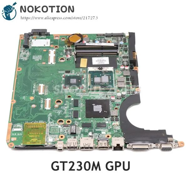 Nokotion de carte mère 605705001 Daoup6MB6F0 pour HP DV6 DV62000 Ordinateur Motherard DDR3 PM55 GT 230M 1GB CPU GRATUIT