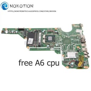 Motherboard Nokotion DA0R53MB6E0 DA0R53MB6E1 683029501 683029001 para HP Pavilion G42000 G6 G62000 G72000 Potrilla de la computadora portátil A6 CPU gratis