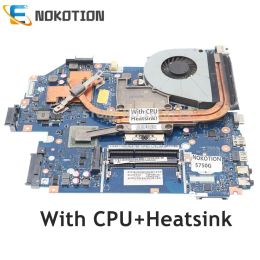 Placa base Nokotion para Acer Aspire 5750 5750G 5755G portátil portátil P5WE0 LA6901P HM65 DDR3 con CPU+disipador de calor