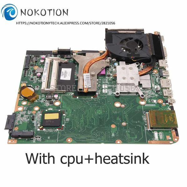 Nokotion de la carte mère pour HP DV6 DV61000 ordinateur portable Motherboard 578378001 DAUT3MB28C0 DAUT3MB28C1 HD4500 GPU PM45 DDR3 CPU gratuit + dissipateur de chaleur