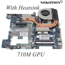Moederbord Nokotion voor Lenovo IdeaPad G580 Laptop Moederbord QIWG6 LA7988P LA7981P HOOFDBARD HM76 DDR3 710M GRAFIEK GRATIS CPU