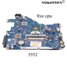 Carte mère nokotion ordinateur portable carte mère pour Acer Aspire 5552 5552G Pew96 LA6552P Socket S1 DDR3 MANDEF MBR4602001 avec CPU gratuit