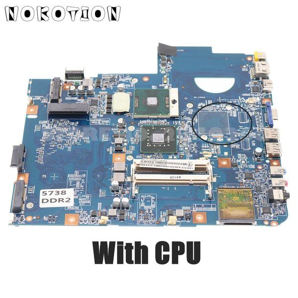 NOKOTION DE LA FORME MARRIÈRE MBP5601013 MBP5601009 pour ACER Aspire 5738 ordinateur portable Motherboard JV50MV M92 MB 48.4CG07.011 GM45 DDR2 CPU GRATUIT