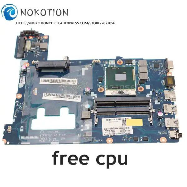 Motorboard Nokotion VIWGP/GR LA9632P Tablero principal para Lenovo IdeaPad G500 Laptop Motherboard HM70 DDR3 CPU gratis