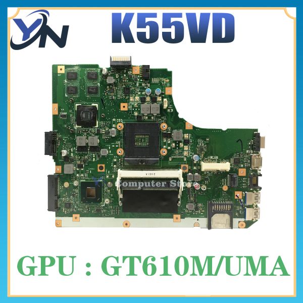 Motorboard Notebook Parrilboard K55VD K55A A55VD A55A Laptop Motherboard UMA/GT610M Rev: 3.0 Tablero principal 100% Test Ok