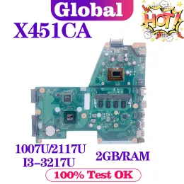 Motherboard Notebook X451C Mainboard voor ASUS X451CA F451C A451C X451CAP Laptop Motherboard CPU 1007U/2117U/I33217U 0GB/2GBRAM