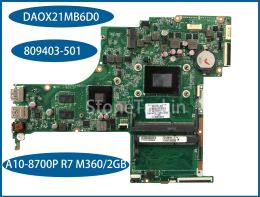 Carte mère d'origine 809403501 pour HP Pavilion 17G ordinateur portable Daox21MB6D0 108700p R7 M360 / 2GB 2160864018 100% Teste