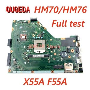 Moederbord OuGeda 60nbhmb1100 laptop moederbord voor ASUS X55A F55A REV 2.2/2.1 PGA 989 SJTNV HM70/HM76 NOOTBOOK Hoofdbord volledige test