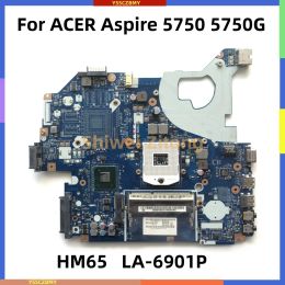 Placa base P5WE0 LA6901P para Acer Aspire 5750 5750g Laptop Motorboxbox MBRFF02005 HM65 DDR3 UMA Test COMPLETA 100% OK