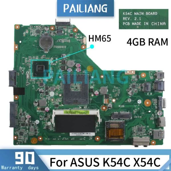 Placa base Pailiang la computadora portátil para la placa base ASUS K54C X54C K54C X54C K54C K54LY K54HR Rev.2.1 HM65 DDR3 TESED