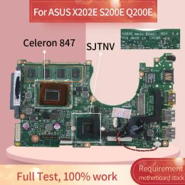 Motorboard Rev.2.0 Laptop placa base para ASUS X202E S200E Q200E CELERON 847 Notebook.