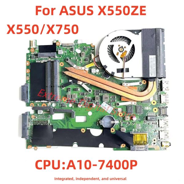 Placa base adecuada para la computadora portátil ASUS X550ZE X550/X750 con AM740 CPU Independiente y universal 100% probado Completamente Totalmente trabajo