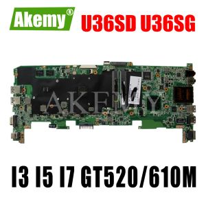 Moederbord U36SD Original Notebook Mainboard GT520M GT610M GPU I3 I5 I7 CPU voor ASUS U36S U36SG U44SG U36SD LAPTOP MOEDER