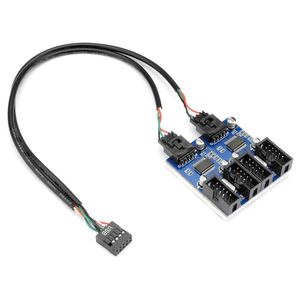 Carte mère USB 2.0 9 broches 1 à 4, Extension de répartiteur mâle, Chipset PCB, boîtier PC, prolongateur interne amélioré 30cm