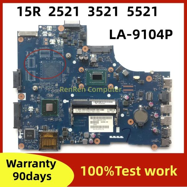 Carte mère VAW00 LA9104P pour Dell Inspiron 15R 2521 3521 5521 Branche mère d'ordinateur portable avec i3 i5 i7 CPU HM76 100% bon travail de test