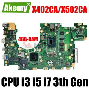 Carte mère X402CA X502CA Carte mère avec i3 i5 i5 I7 CPU 4GB RAM pour ASUS X502C X402C F402C Ordinateur Motherard X402CA X502CA