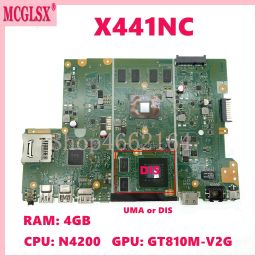 Carte mère X441NA N3350 N4200 CPU 4GB RAM UMA / GT810M Branche mère pour ASUS X441NC F441NA A441NA X441NA K441NA