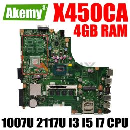 Carte mère X450CA Boîte principale d'origine pour ASUS X450CC X450VP X450CA X450C APPORTOP MERTOBLE W / 1007U 2117U I3 I5 I7 CPU 4GB RAM