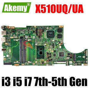 Carte mère X510UA pour ordinateur portable carte mère pour ASUS X510UN X510UR X510UAR X510UNR X510UQ X510U S510U X510UF Board Main I3 i5 i7 7e ou 8th Gen CPU