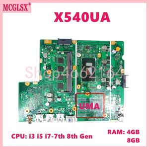 Moederbord X540UA I3/I5/I77th 8th Gen CPU 4GB 8GBRAM MACHTBOARD VOOR ASUS X540UBR X540UB X540UA X540U X540 X540UV X500UB LAPTOP MOEDERBARD