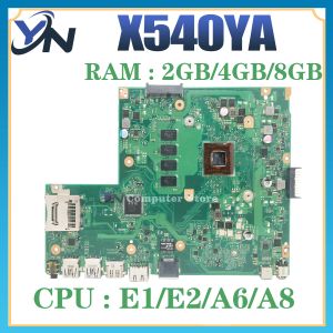 Carte mère X540YA Boîte principale pour ASUS Vivobook X540Y OPRODURE MONDE avec 2 Go 4 Go 8gbram E1 E2 A67310 A87410U 100% fonctionnent bien