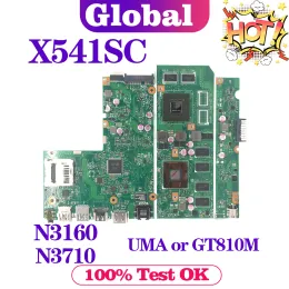 Carte mère X541S Boîte principale pour ASUS Vivobook X541SC A541SC F541SC D541SC R541SC OPRODUCTEUR DE L'ordinateur portable N3060 / N3160 / N3710 GT820M / GT810M / UMA