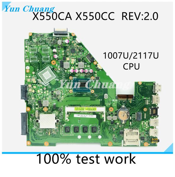 Carte mère X550CA X550CC Boîte principale pour ASUS X550CA X550CC X550CL R510C Y581C X550C Branche mère avec 4 Go RAM i3 i5 i7 CPU DDR3 UMA