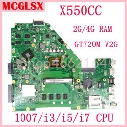 Carte mère x550cc 1007 / i3 / i5 / i7 CPU 2G / 4G RAM GT720M2G GPU ordinateur portable pour ordinateur portable pour ASUS Y581C X550C X552C R510CC