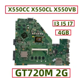 Moederbord X550cc Rev.2.0 voor Asus X550C X550V Y581C X550CL X550VB Laptop Motherboard met I3 I5 I7 CPU N14MGESA2 GT720M 2G 4GB RAM