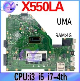 Carte mère X550LA Branche mère pour ASUS Vivobook X550 X550L X550LC X550LD X550LN Boîte principale 4G I3 I5 I74th GPU / UMA GT720M / 740M
