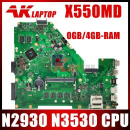 Carte mère X550MD Branche-ordinateur d'origine N2930 N3530 CPU 4GB 0GB RAM pour ASUS X550MD X550MJ X552M Y582M K550M