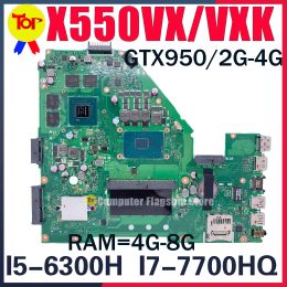 Carte mère X550VXK ordinateur portable carte mère pour ASUS X550VX X550VQ X550V W50V FH5900V A550V MAINET GT940 / 2G GTX950 / 4G 8GRAM I5 I7 100% de travail