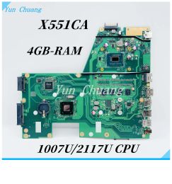 Moederbord X551CA Mainboard voor ASUS X551CA X551CAP F551CA X551C F551C LAPTOP MOEDER BORD MET 1007U CPU 4GBRAM 100% Testwerk