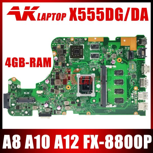 Carte mère X555DG Notebook x555yy Board mère pour ASUS X555Y X555YI X555D X555DA K555D OPRODUCTEMENT CPU CPU E1 E2 A4 A6 A8 A10 A12 FX8800P