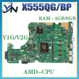 Moederbord X555QG Laptop Motherboard voor ASUS X555QA X555Q X555B X555BP K555B X555BA MACHTBOARD A6 A9 A10 A10 A12 FX9800P CPU 4G/8GRAM