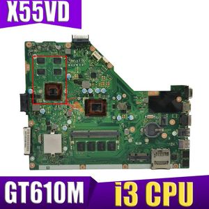 Carte mère X55VD pour ordinateur portable Carte mère pour ASUS X55VD X55V Note de carnet Contexte avec I3CPU avec carte GT610M GGRAPHICS + 2G ou 4G RAM 100% Test