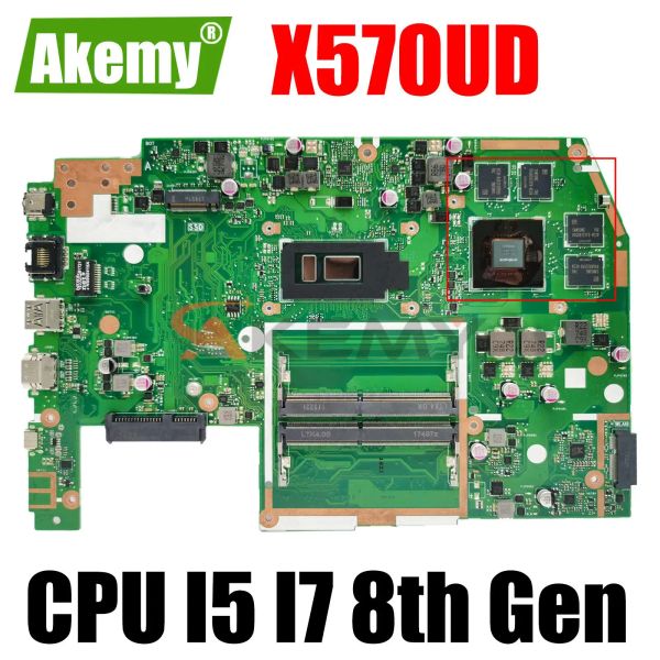 Carte mère X570UD Boîte principale Notebook pour ASUS TUF YX570U YX570UD X570U FX570U FX570UD OPTOP MATERBORD I5 I7 8th Gen GTX1050