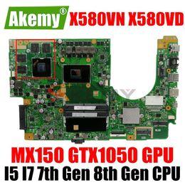 Carte mère X580VN X580VD Motherboard MX150 GTX1050 GPU I5 I7 7th Gen 8th Gen CPU pour ASUS X580 X580V X580VD
