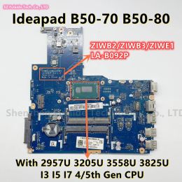 Carte mère ziwb2 / ziwb3 / ziwe1 lab092p pour Lenovo IdeaPad B5070 B5080 Livraison mère avec 2957U 3205U 3558 3825 I3 i5 i7 4 / 5th Gen CPU