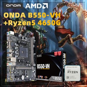 Moederborden amd ryzen 5 4650G R5 Onda B550-VH micro-ATX B550m moederbord zonder koeler